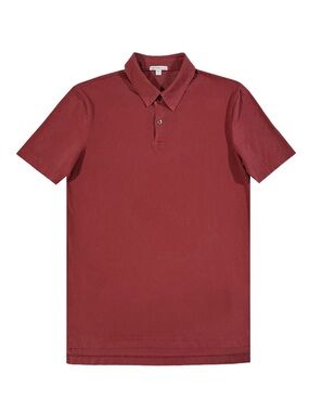 JAMES PERSE Men's Suede Jersey Short Sleeve Polo